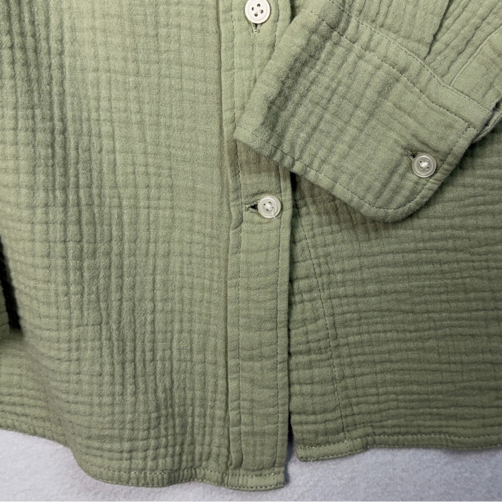 J.Crew Button Up Shirt Women’s 00 | 100% Cotton | Green - Picture 5 of 13